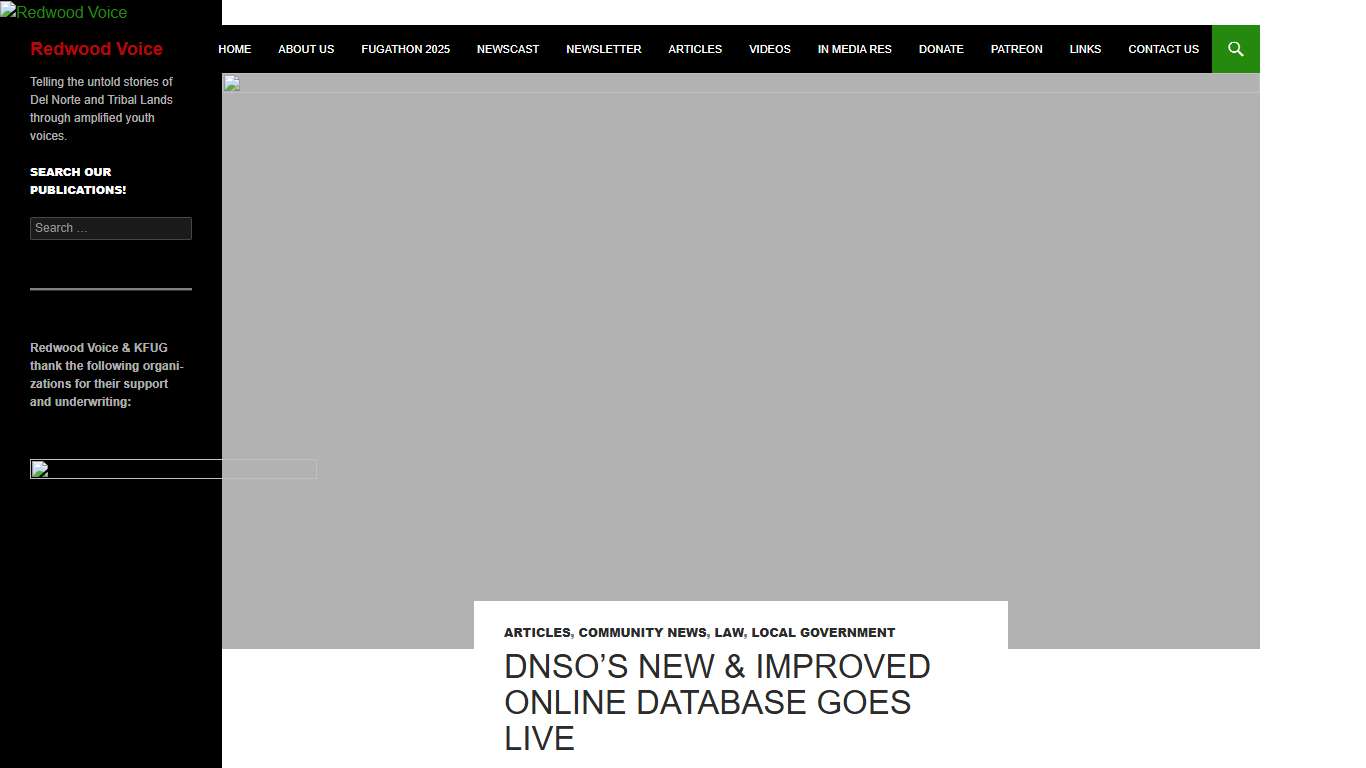 DNSO's New & Improved Online Database Goes Live - Redwood Voice